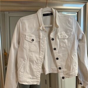 Susan graver white Jean jacket